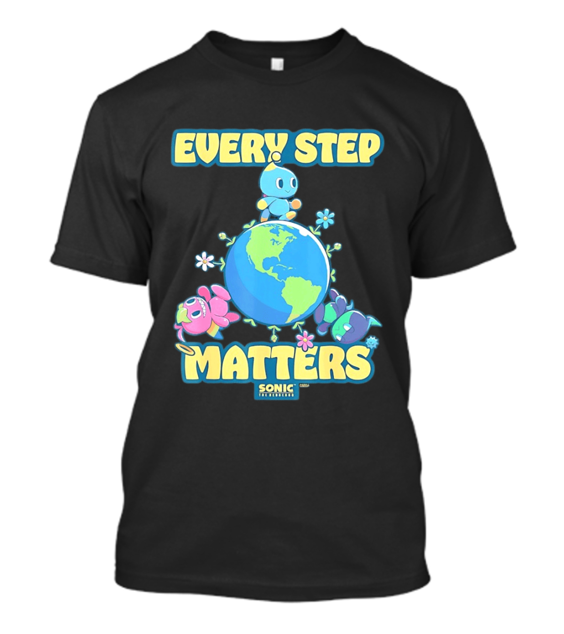 Sonic The Hedgehog Chao Every Step Matters Earth Day T-Shirt