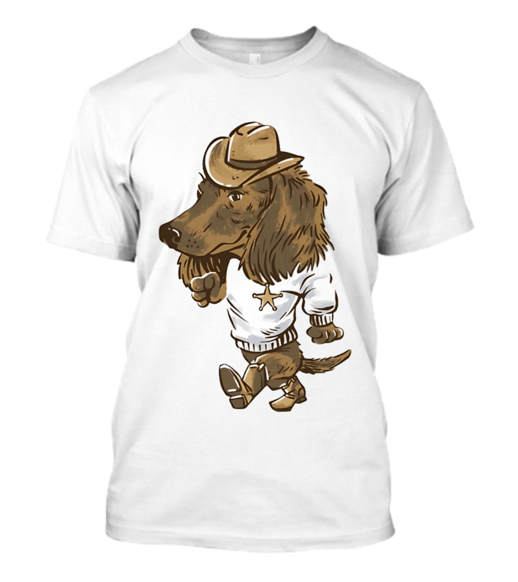 Starkville Derby 2026 Cowboy Dachshund Weenie Deputy Star T-Shirt
