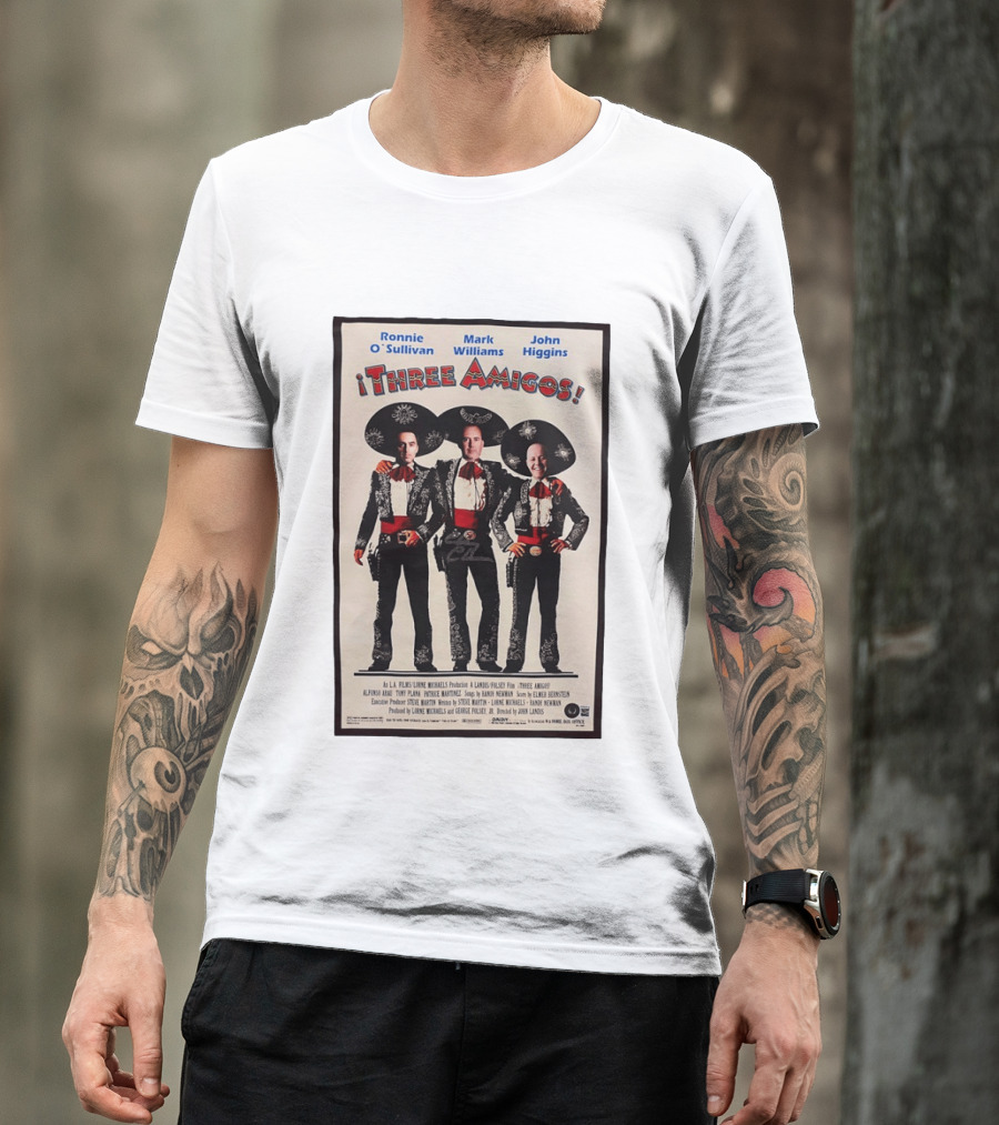 Ronnie O'Sullivan Mark Williams John Higgins Three Amigos Mexican Hat T-Shirt