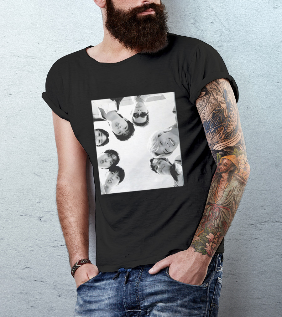 BTS Arirang World Tour Kpop 2026 Group Photo Black And White Aesthetic T-Shirt