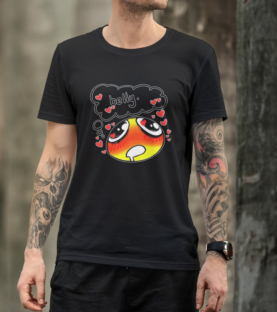 Belly Emoji Meme Cute Heart Love Doodle T-Shirt