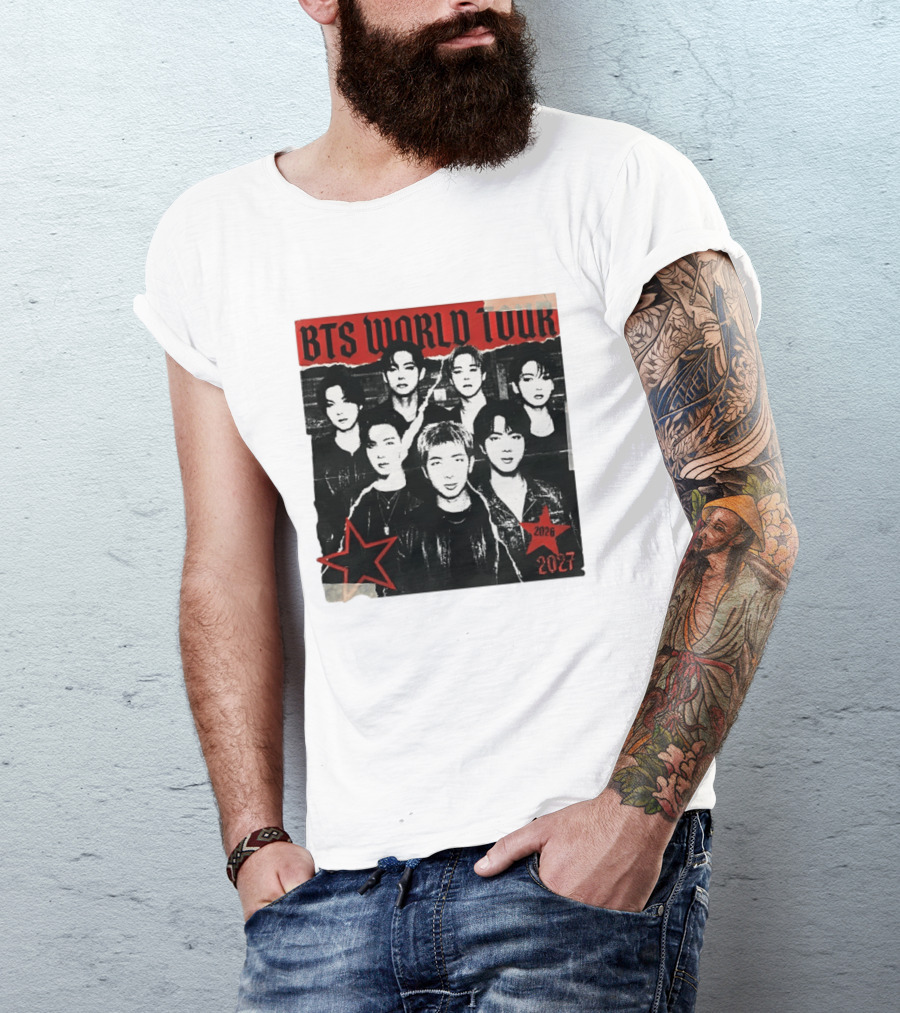 BTS World Tour 2026 2027 Arirang Concert Bangtan Sonyeondan Tour T-Shirt