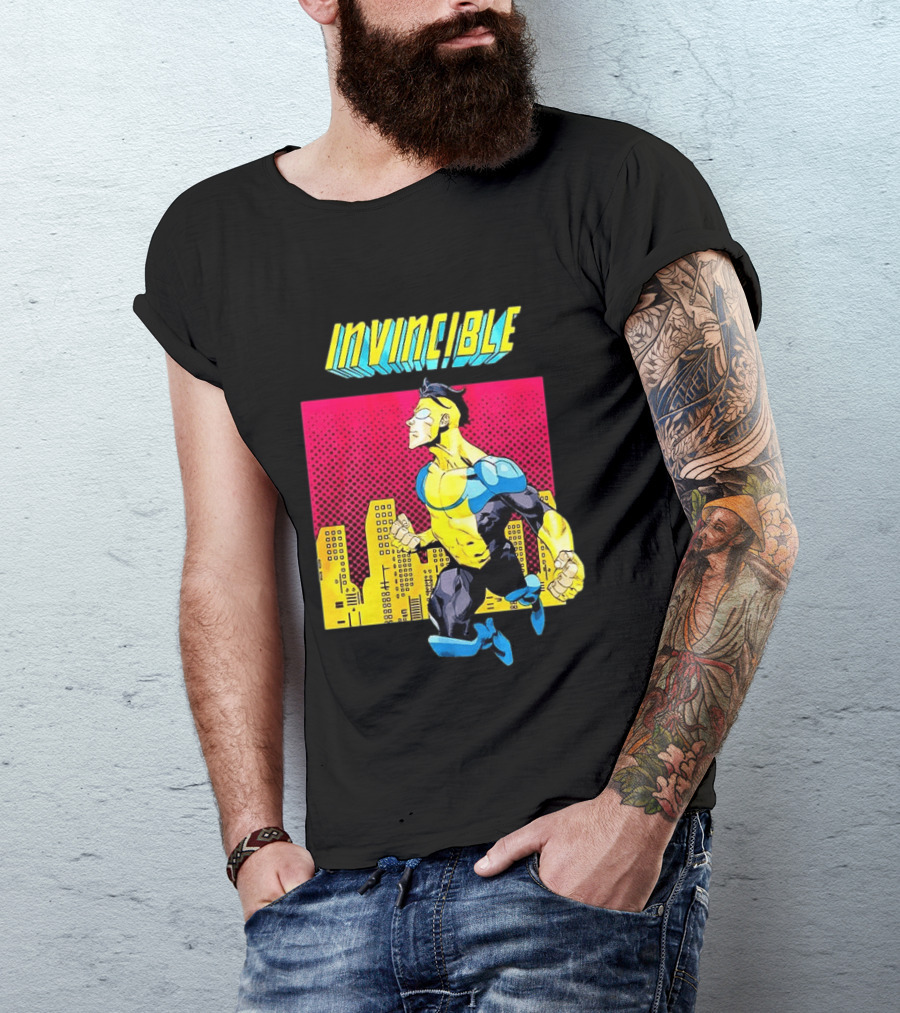 Invincible Comics Hero Skyline Pop T-Shirt