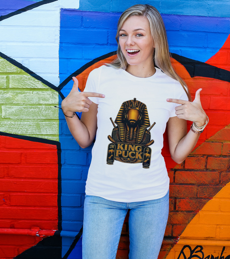King Puck Pharaoh Buffalo Sabres Egyptian Hockey T-Shirt