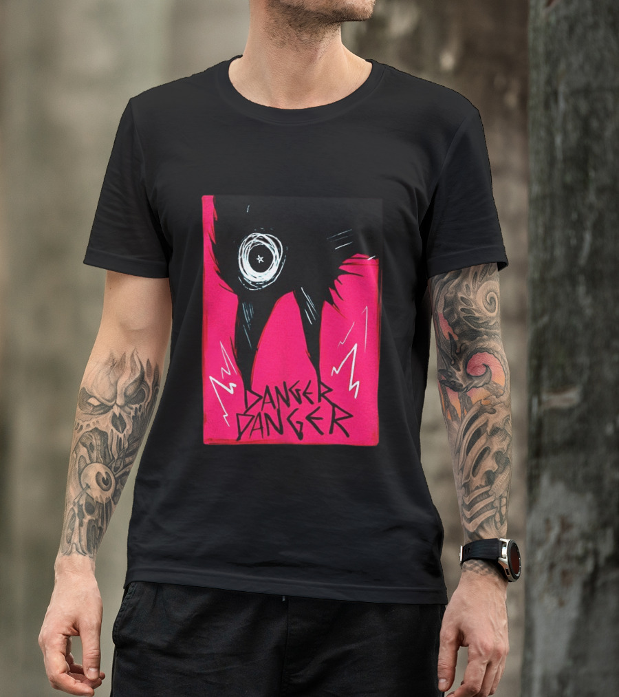 Danger Danger Eerie Eye Dark Pink Lightning T-Shirt