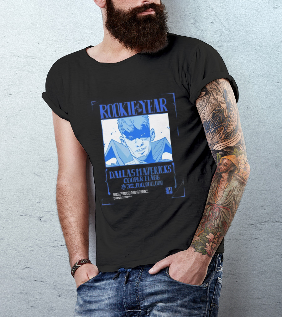 Rookie Of The Year Dallas Mavericks Cooper Flagg Basketball Fan T-Shirt