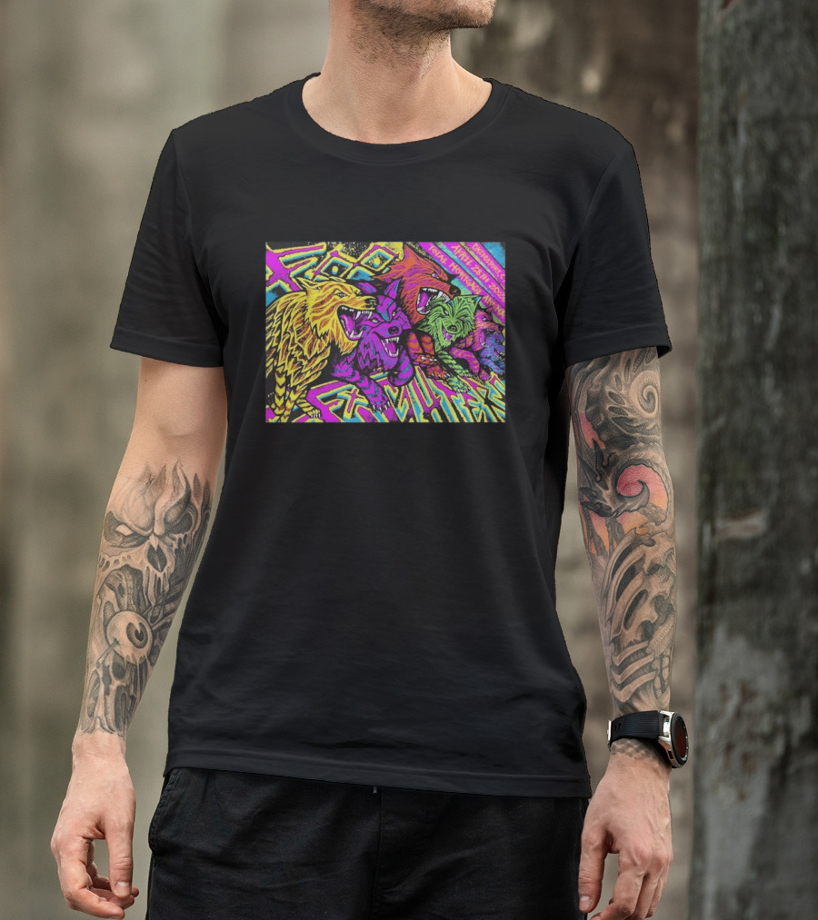 Foo Fighters Bridgeport April 28 2026 Total Nightmare Neon Wolves T-Shirt