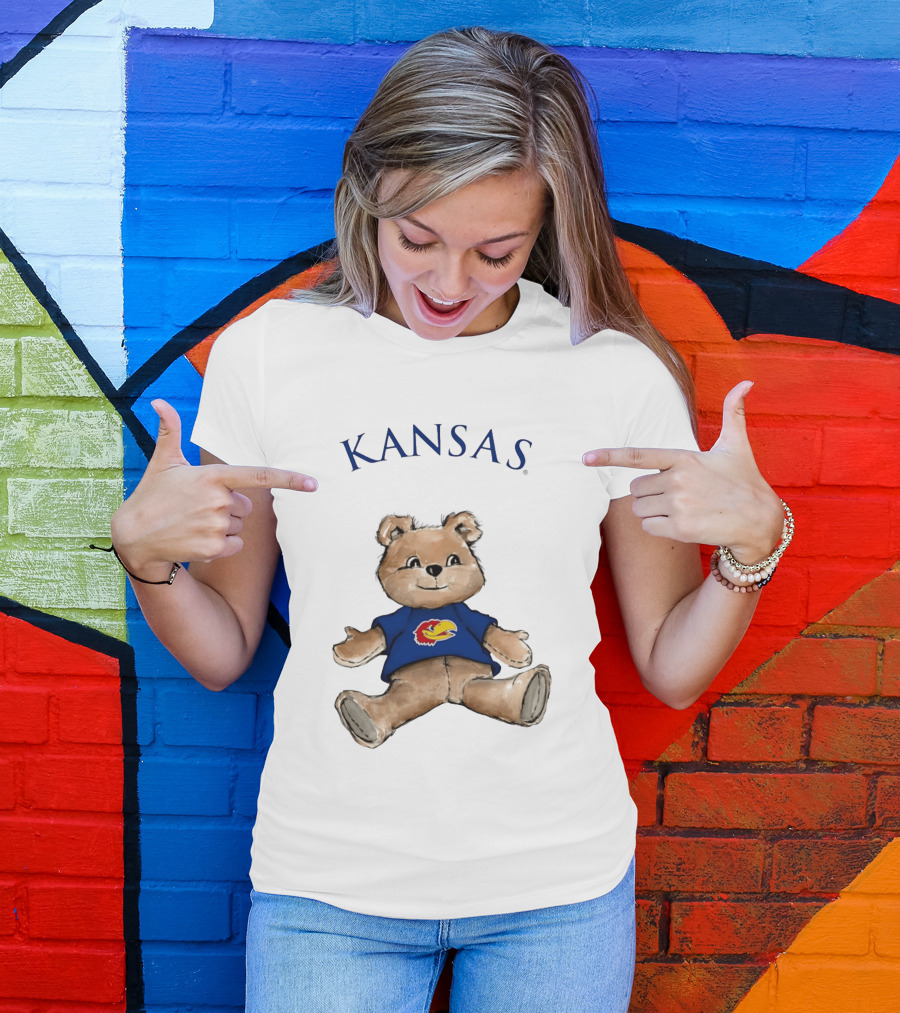 Kansas Jayhawks Teddy Bear KU Jayhawk T-Shirt