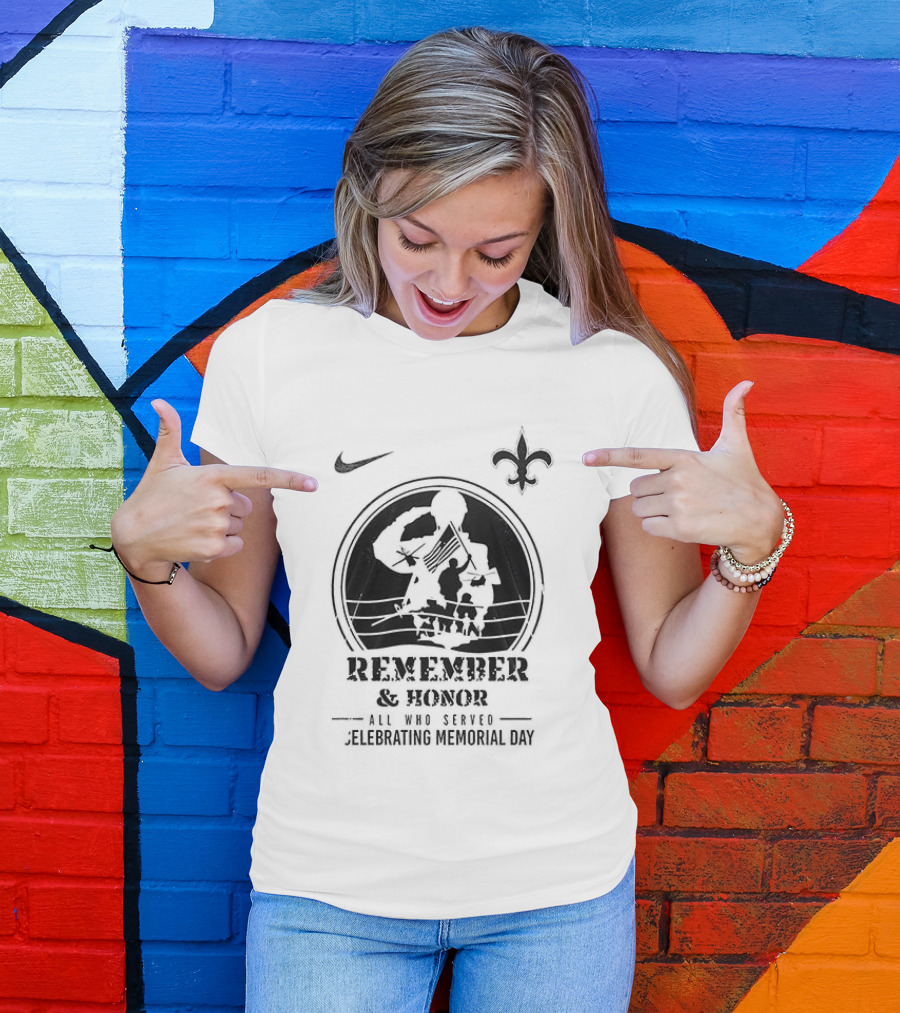 New Orleans Saints Nike Remember And Honor We Owe Them All Memorial Day T-Shirt