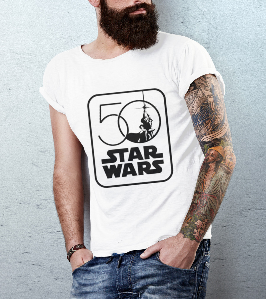 Star Wars 50th Anniversary Celebration Los Angeles 2027 Iconic Yoda And Lightsaber T-Shirt