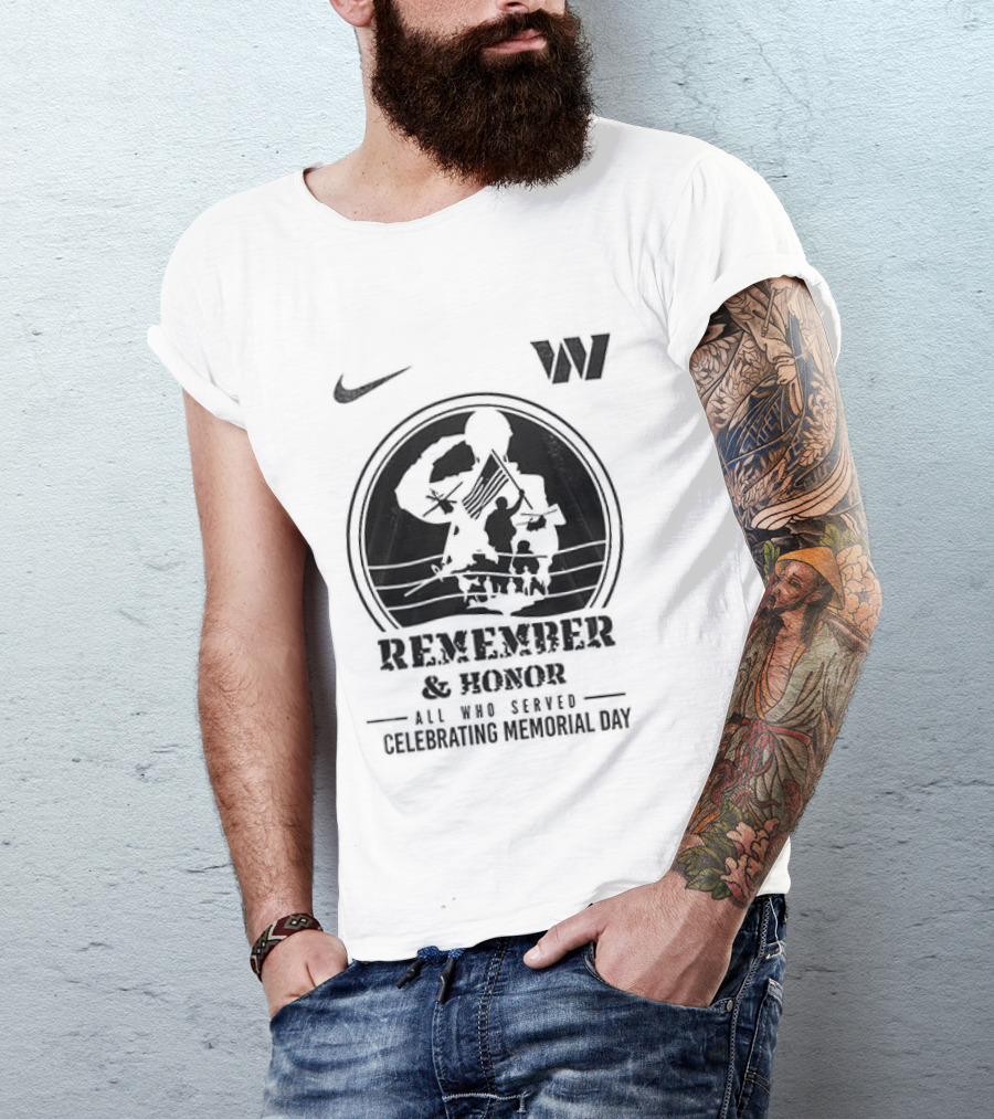 Nike Washington Commanders Remember And Honor All Gave Some Celebrating Memorial Day T-Shirt