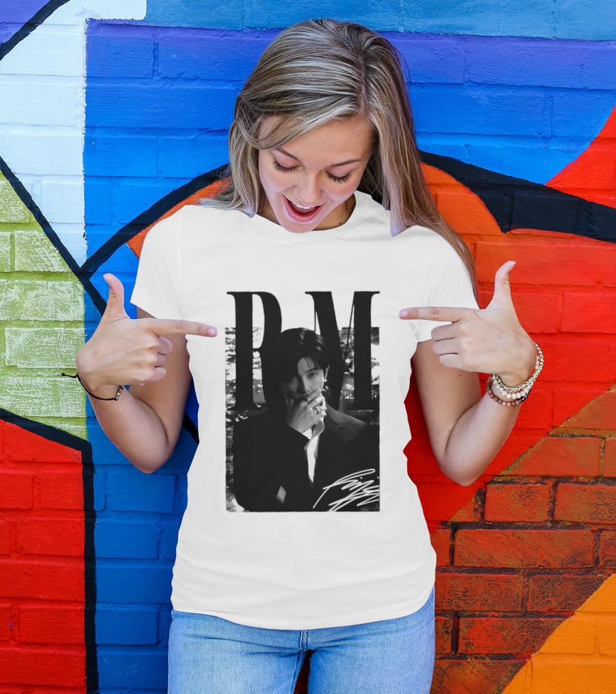 RM Namjoon BTS Arirang World Tour 2026 Signature Black And White T-Shirt
