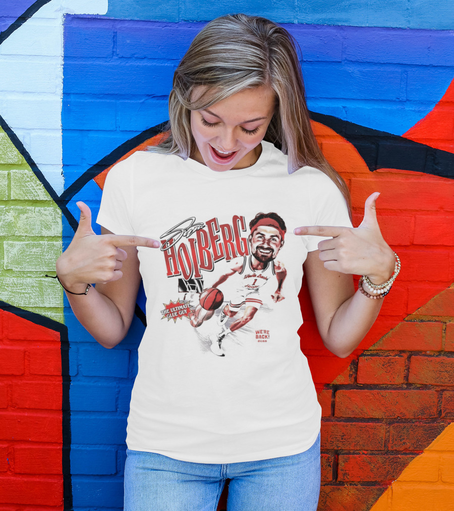 Sam Hoiberg Nebraska Cornhuskers Basketball Player Dribbling T-Shirt