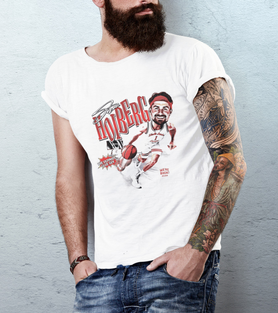 Sam Hoiberg Nebraska Cornhuskers Basketball Player Dribbling T-Shirt