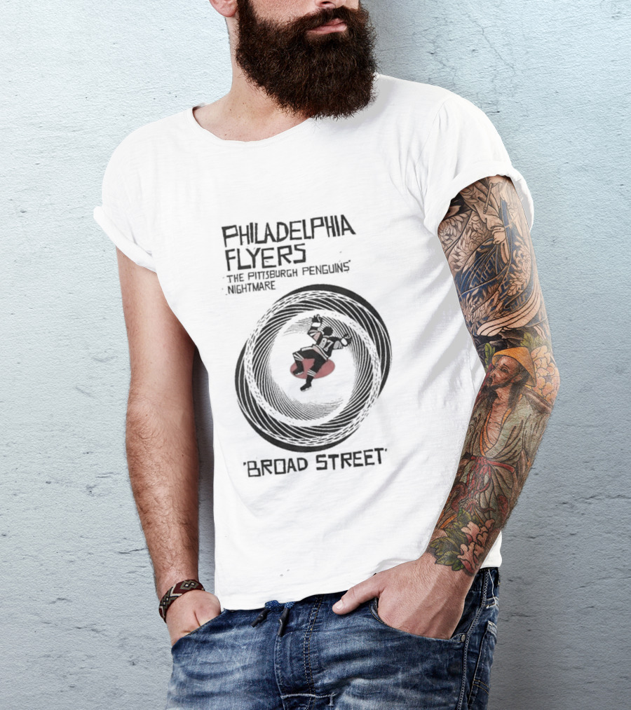 Philadelphia Flyers Pittsburgh Penguins Nightmare Broad Street Vertigo T-Shirt