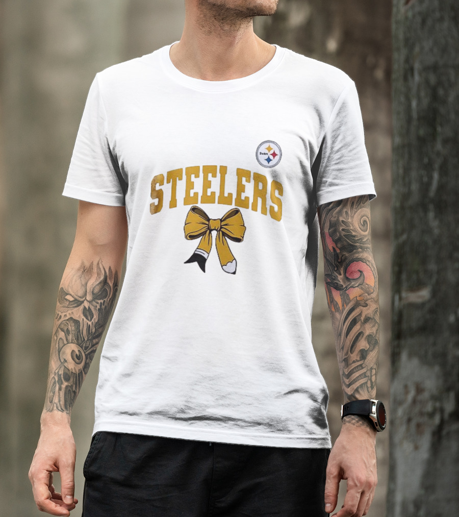 Pittsburgh Steelers Retired Teacher Love Bow T-Shirt