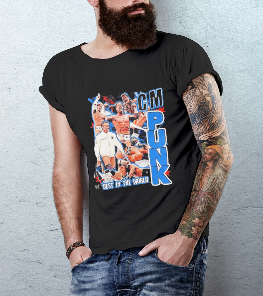 CM Punk Best In The World Pro Wrestling Collage CM Punk T-Shirt