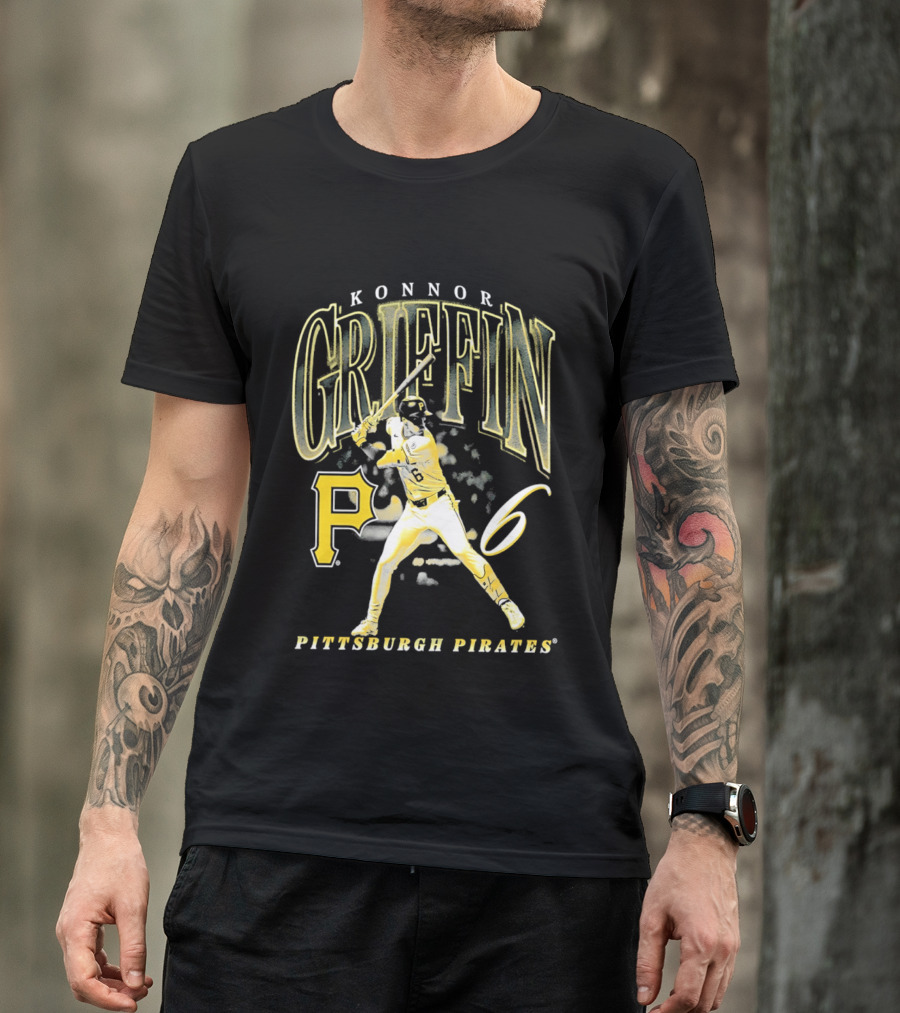 Konnor Griffin 6 Pittsburgh Pirates Baseball Swing Iconic P T-Shirt