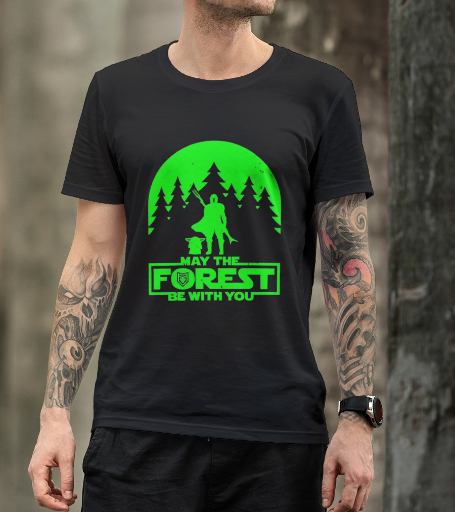 May The Forest Be With You Star Wars Trees And Characters T-Shirt