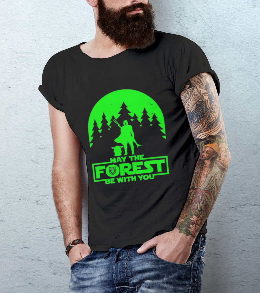 May The Forest Be With You Star Wars Trees And Characters T-Shirt