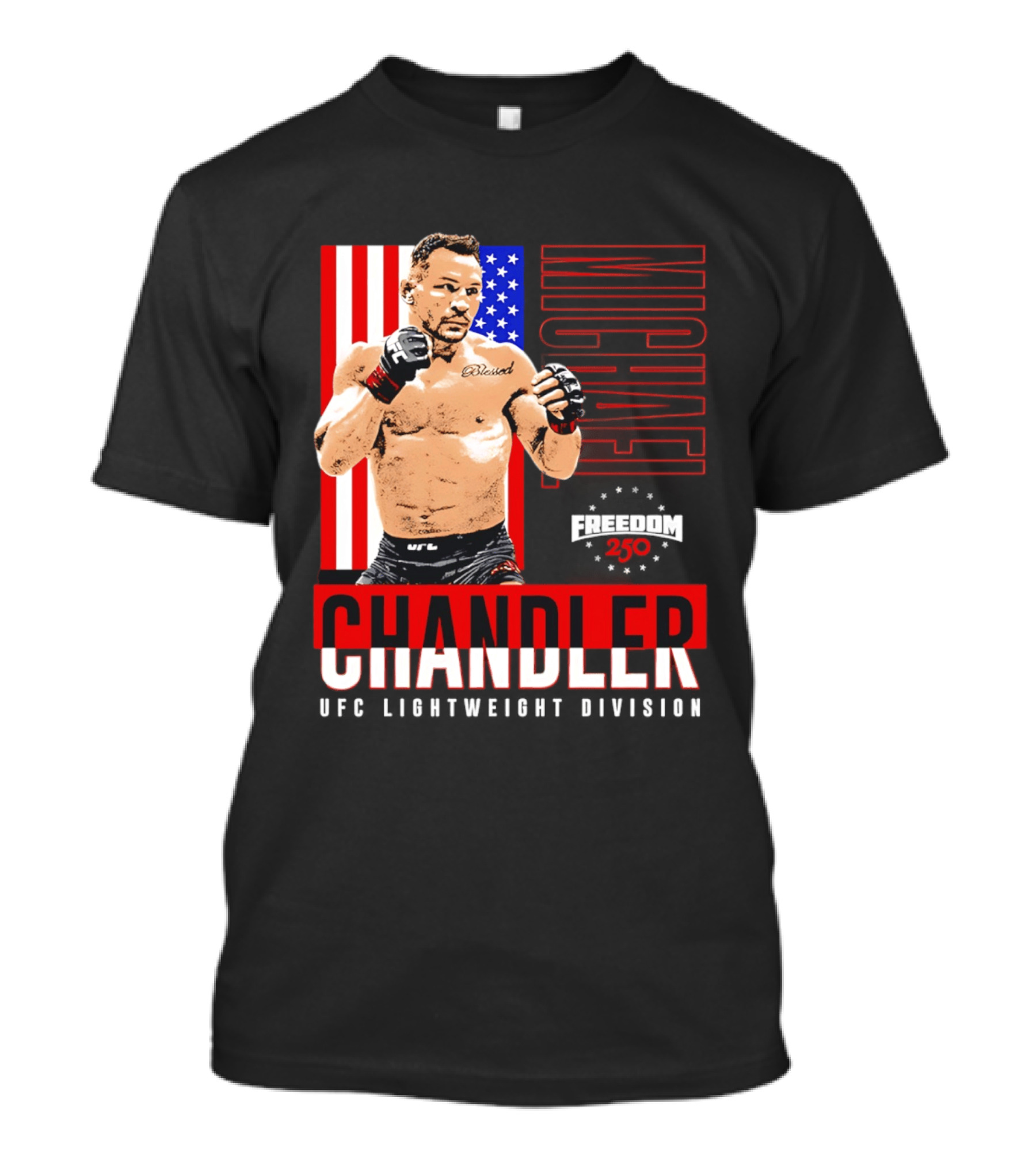 Michael Chandler UFC 250 Blessed American Flag T-Shirt