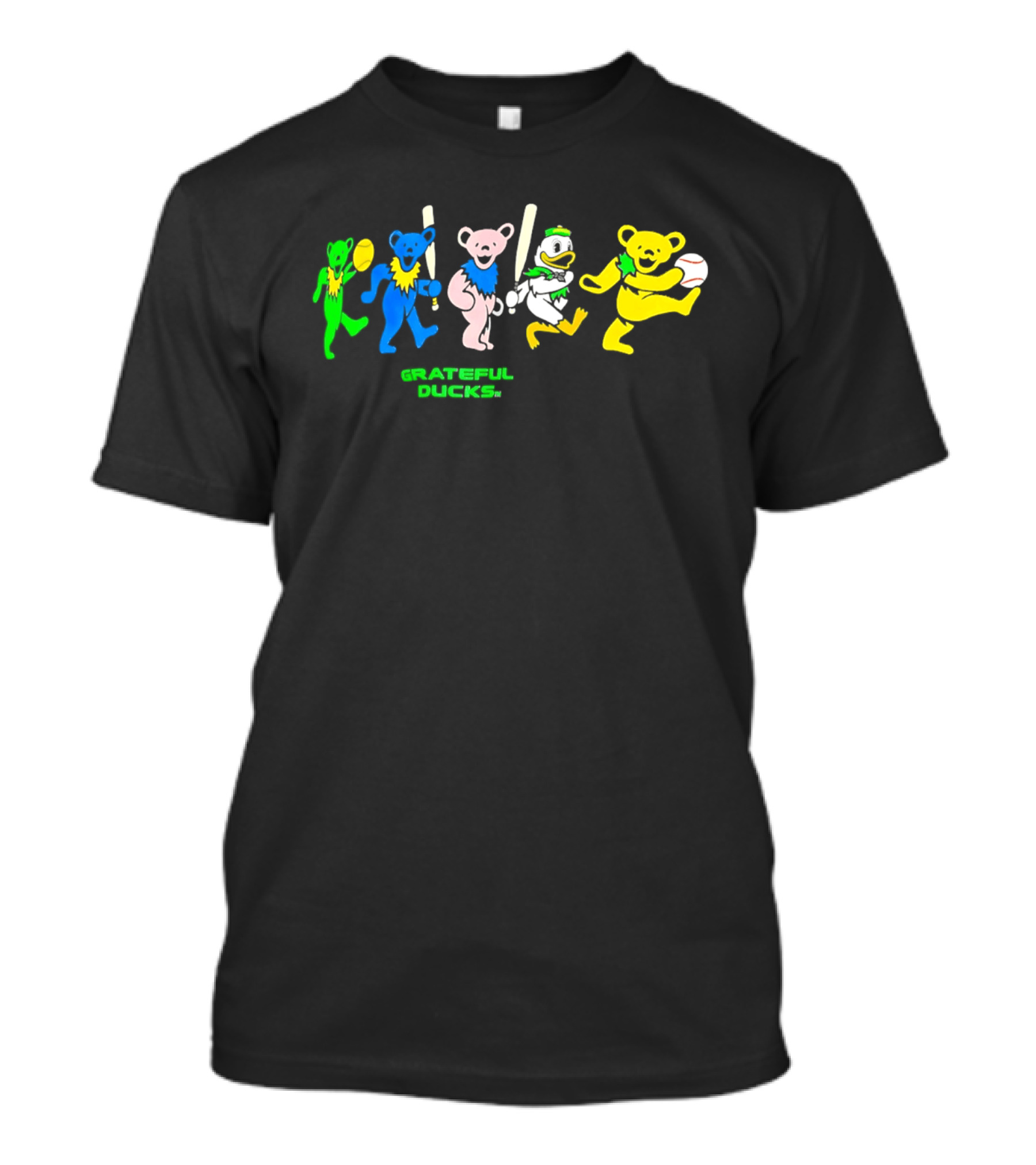 Grateful Ducks Baseball Bears And Oregon Ducks T-Shirt