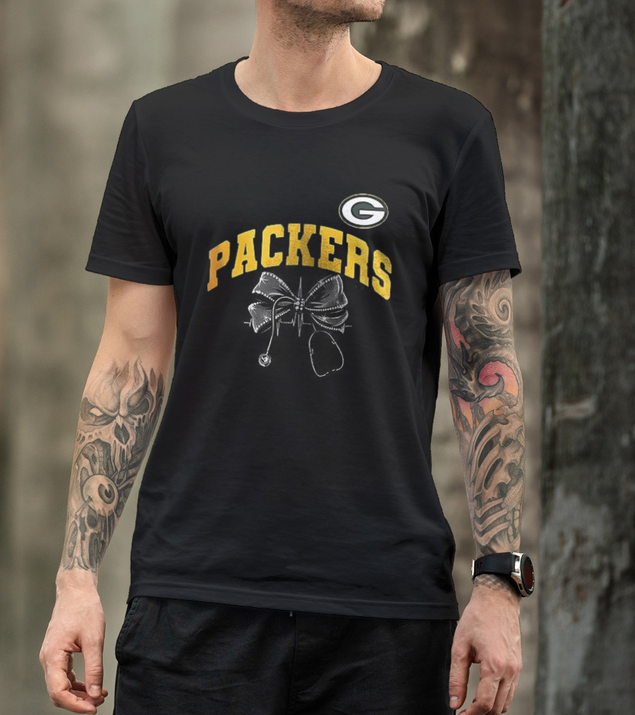 Green Bay Packers Nurse By Heart By Soul Fan T-Shirt