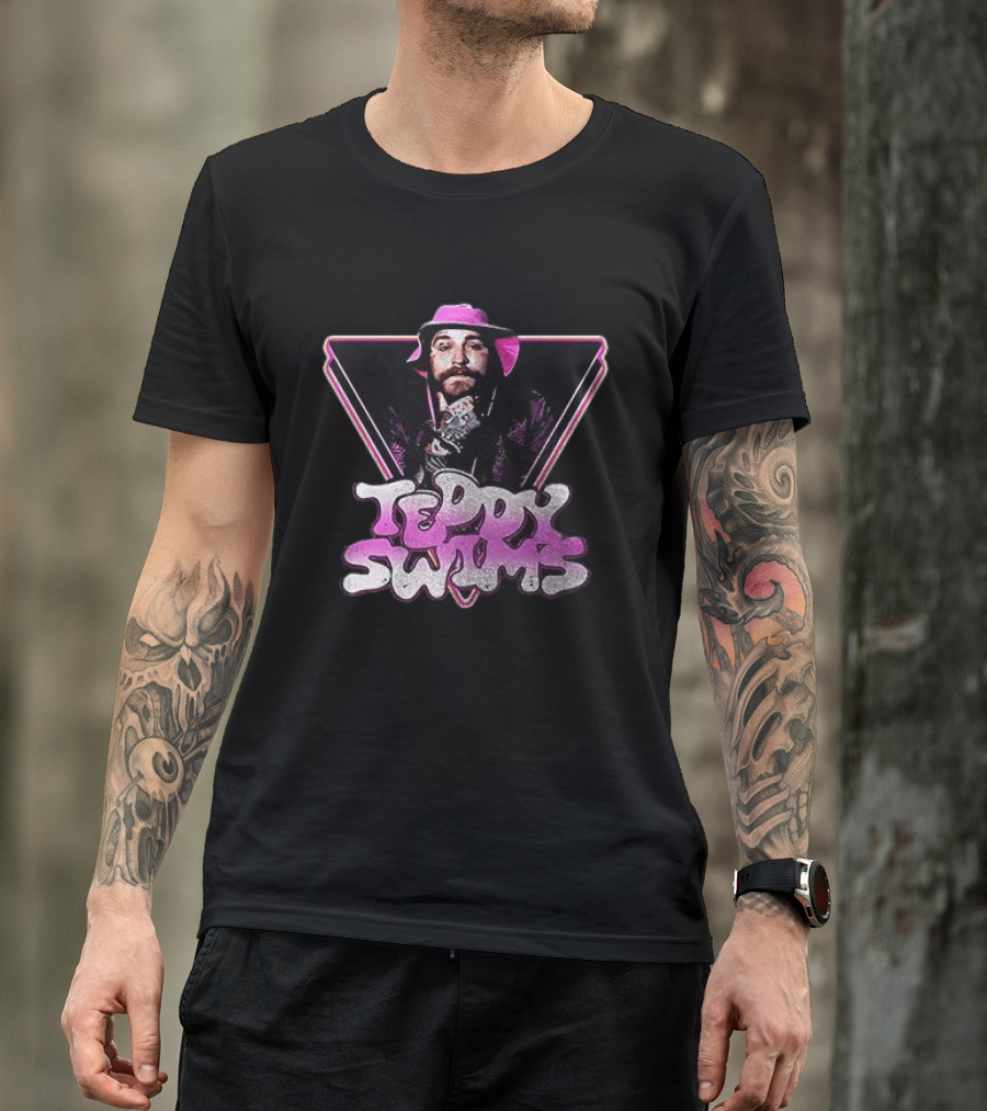 Teddy Swims Retro Triangle Graphic With Pink And Purple Accents T-Shirt