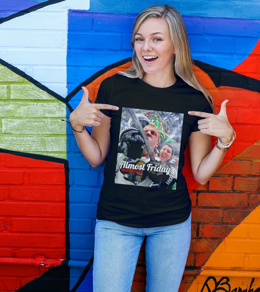 Almost Friday Hockey Hit Minnesota Wild Fan Celebration T-Shirt