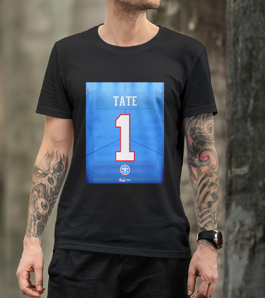 Carnell Tate 1 Jersey Tennessee Titans NFL 2026 Draft T-Shirt