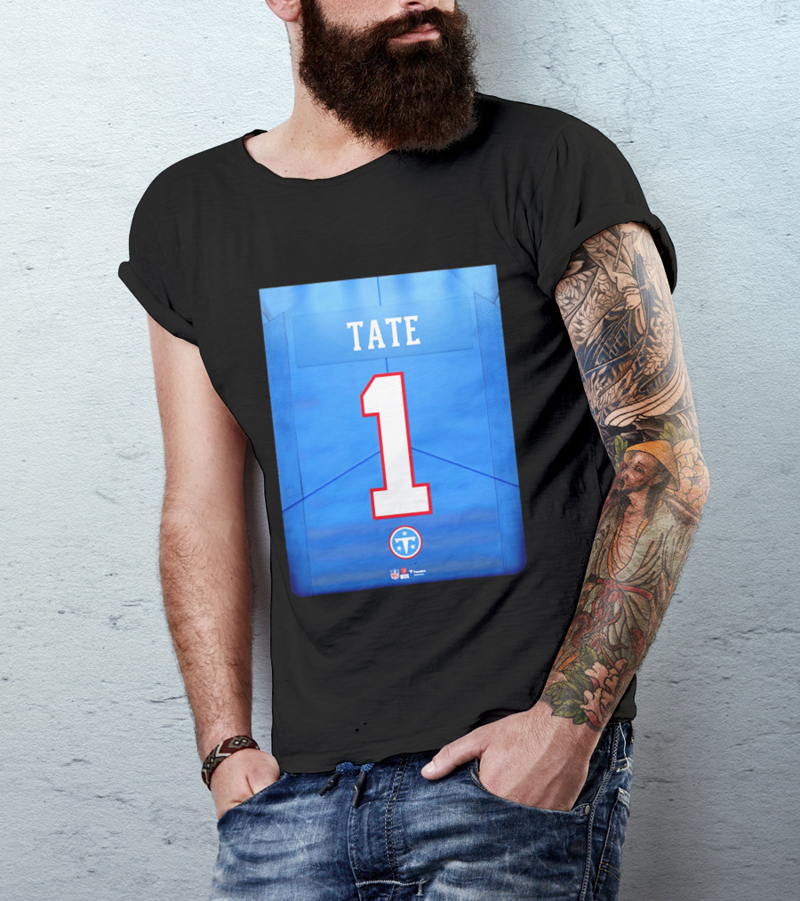 Carnell Tate 1 Jersey Tennessee Titans NFL 2026 Draft T-Shirt