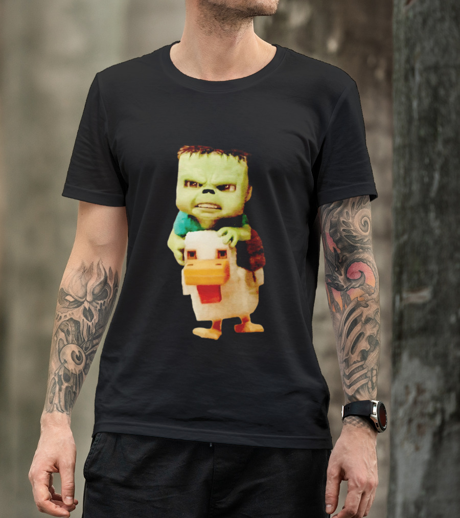 Minecraft Chicken Jockey Frankenstein Mashup T-Shirt