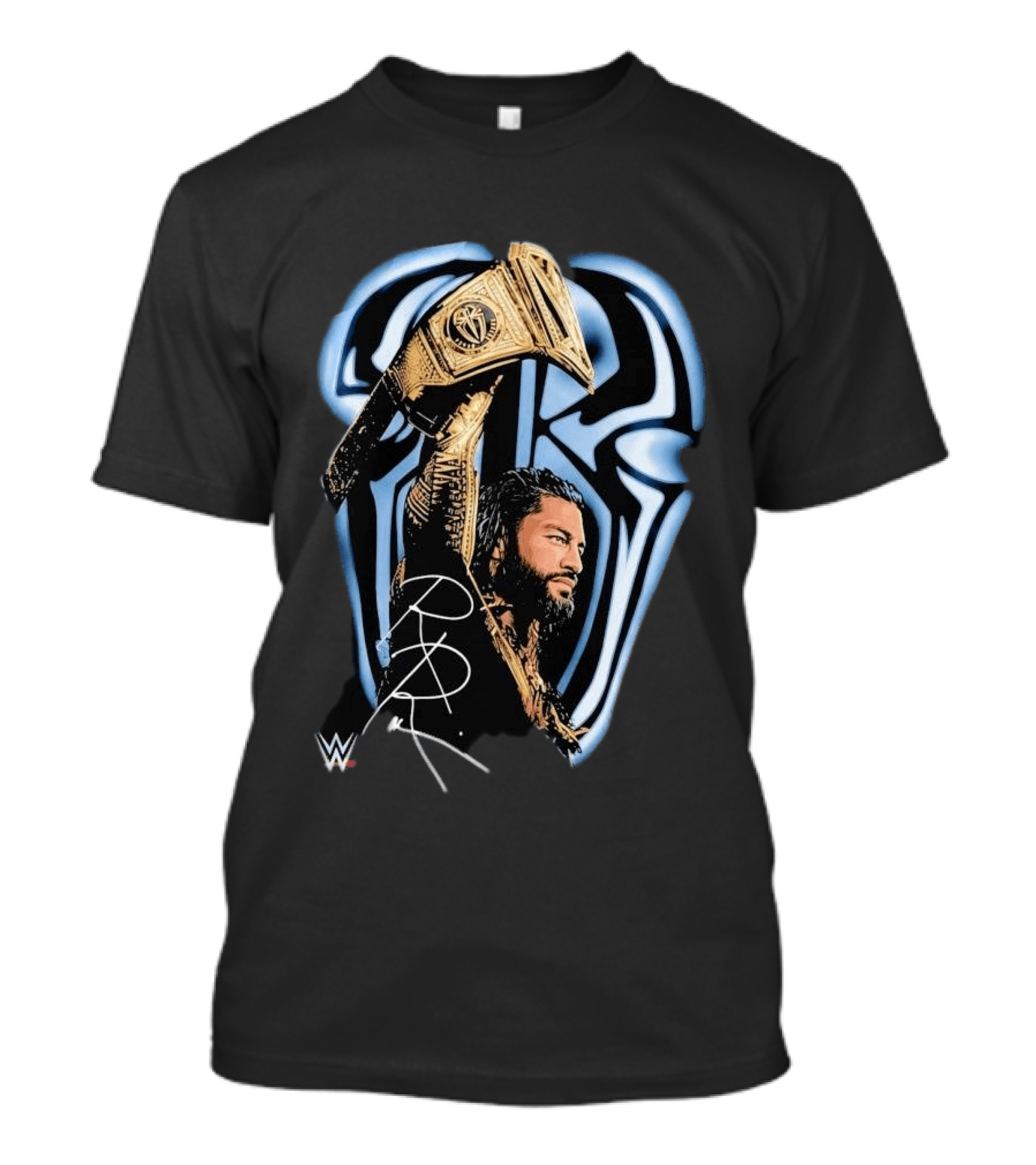 OVO WWE Collaboration Roman Reigns Holding Championship Belt 2026 T-Shirt