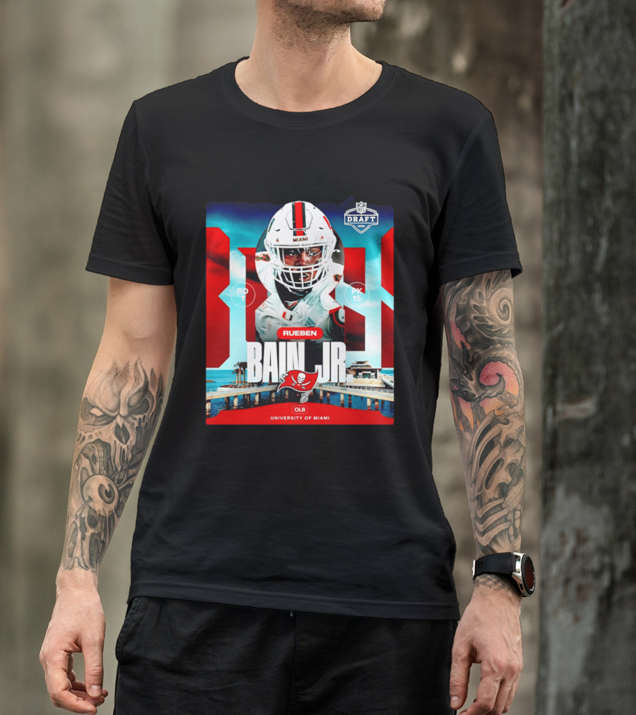 Rueben Bain Jr Tampa Bay Buccaneers NFL Draft 2026 University Of Miami T-Shirt