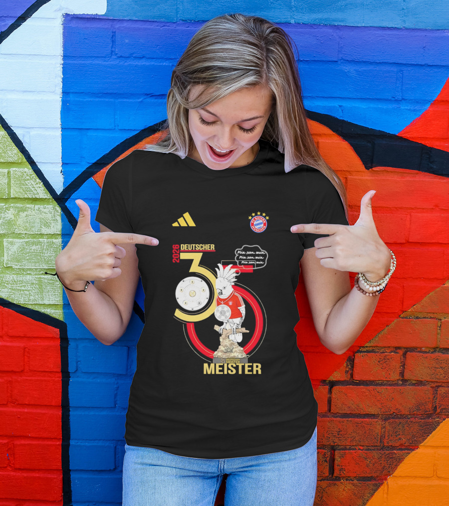 FC Bayern Munich Deutscher Meister 35 Bundes Liga Trophy 2026 T-Shirt