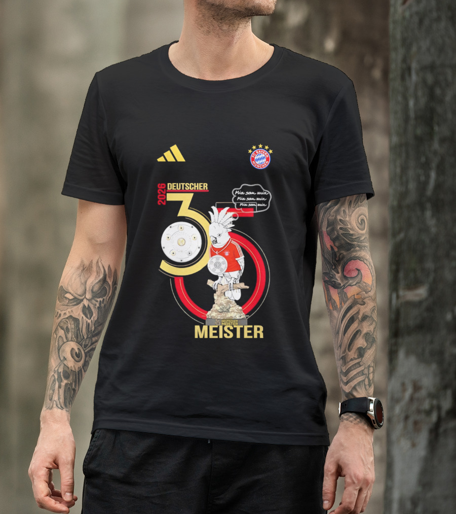 FC Bayern Munich Deutscher Meister 35 Bundes Liga Trophy 2026 T-Shirt