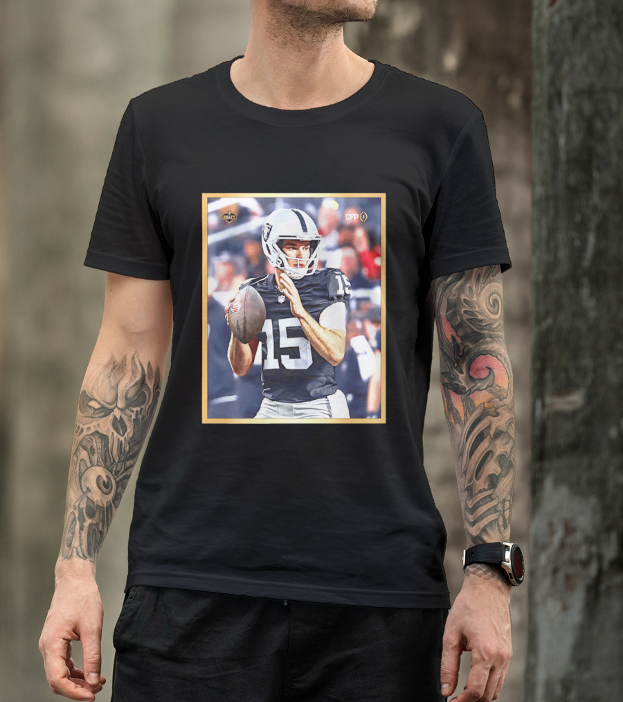 Fernando Mendoza 15 Las Vegas Raiders CFP Draft 2026 T-Shirt