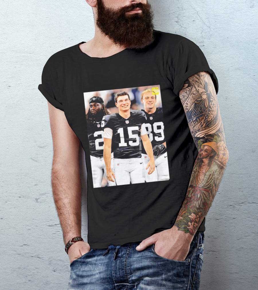 Las Vegas Raiders Kirk Cousins Fernando Mendoza Ashton Jeanty Gridiron T-Shirt