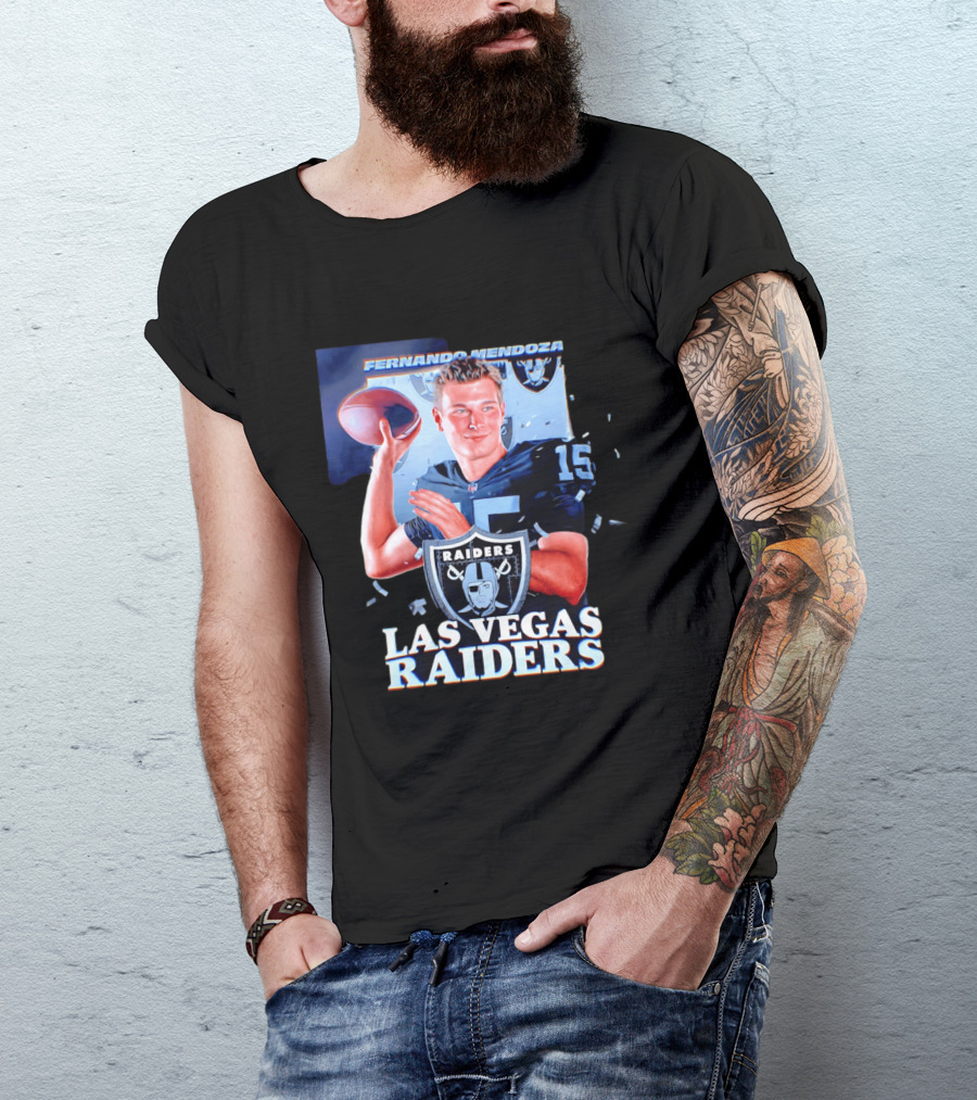 Fernando Mendoza Las Vegas Raiders Quarterback NFL Draft T-Shirt