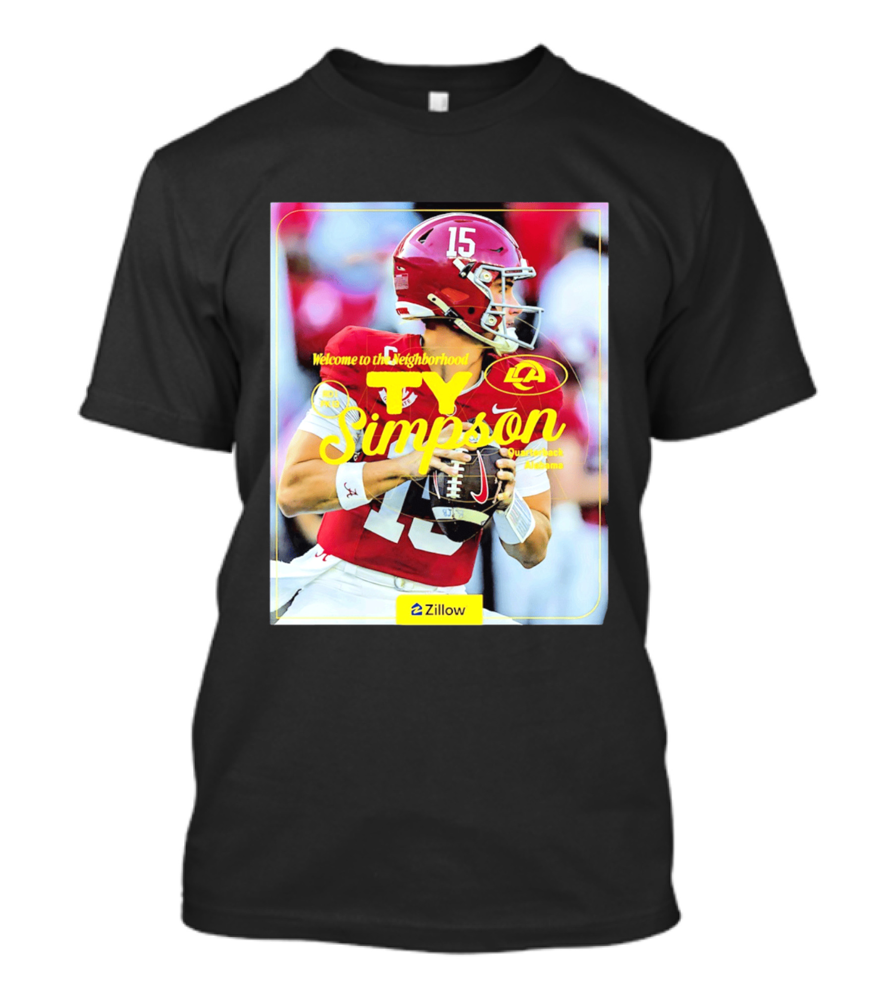 Welcome To The Neighborhood Ty Simpson Los Angeles Rams Quarterback Alabama T-Shirt
