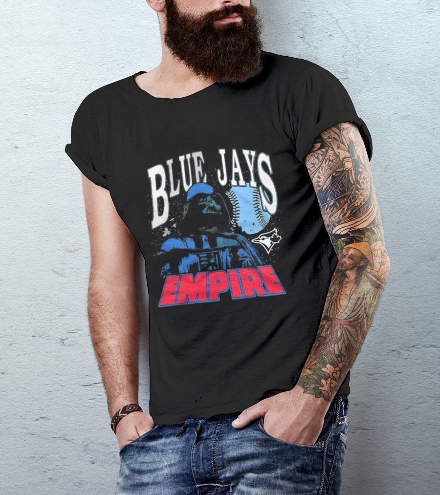 Star Wars MLB Crossover Blue Jays Empire Collaboration T-Shirt