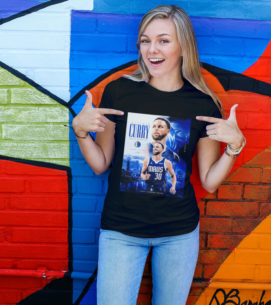 Stephen Curry Dallas Mavericks Welcome To Dallas Legacy Leadership Mavs 30 T-Shirt