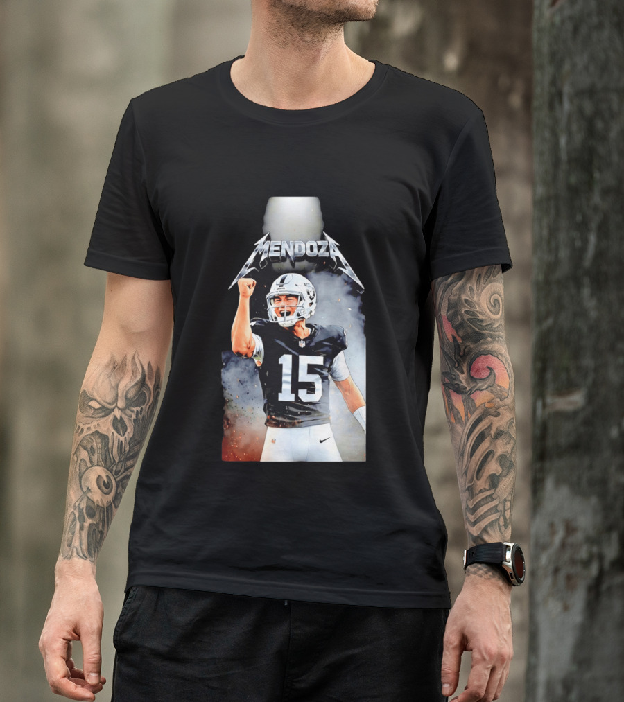 Mendoza 15 Las Vegas Raiders Metal T-Shirt