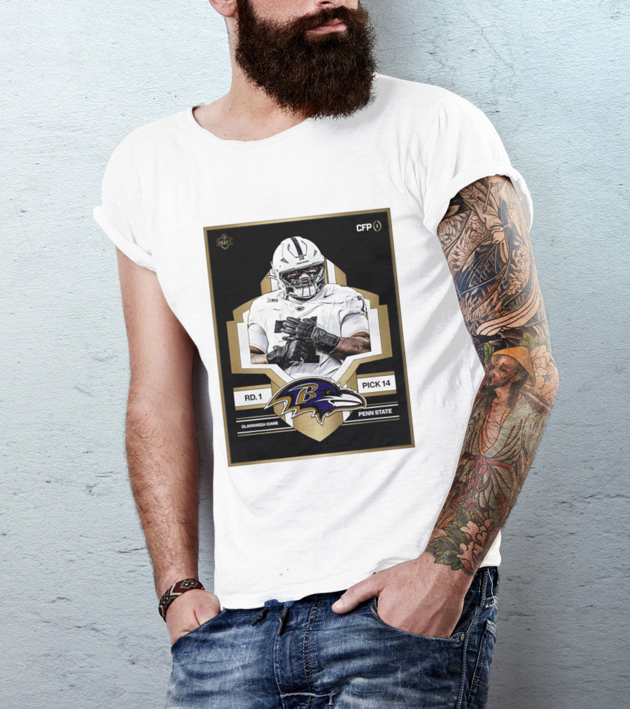 Baltimore Ravens Round 1 Pick 14 Penn State Olaivavega Ioane Draft 2026 T-Shirt