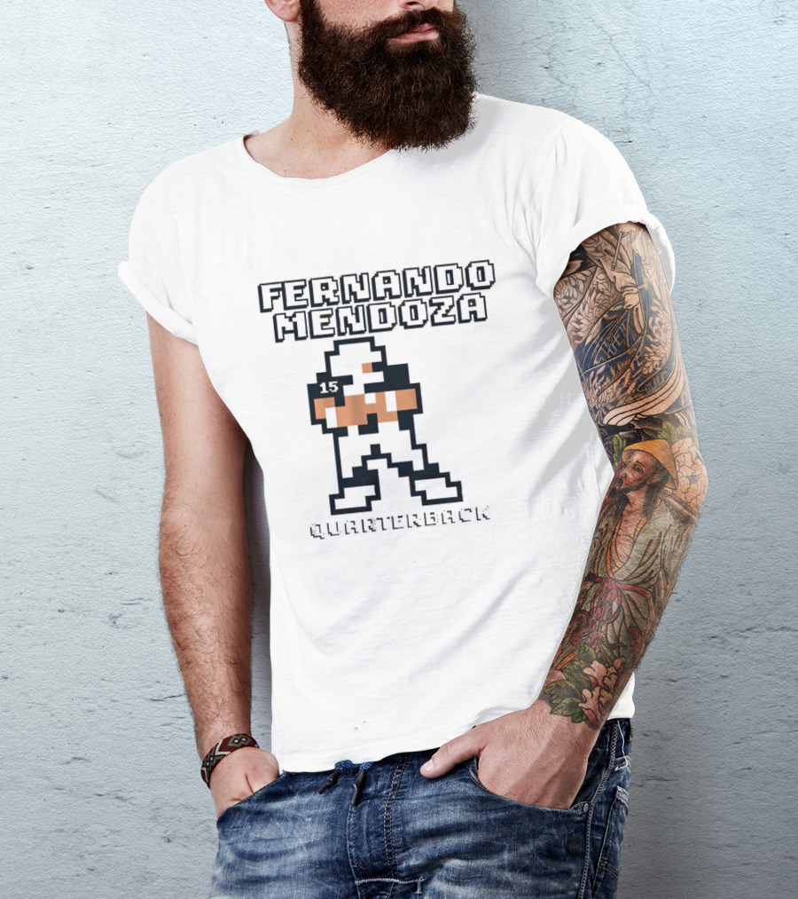 Fernando Mendoza Quarterback Retro Pixel T-Shirt
