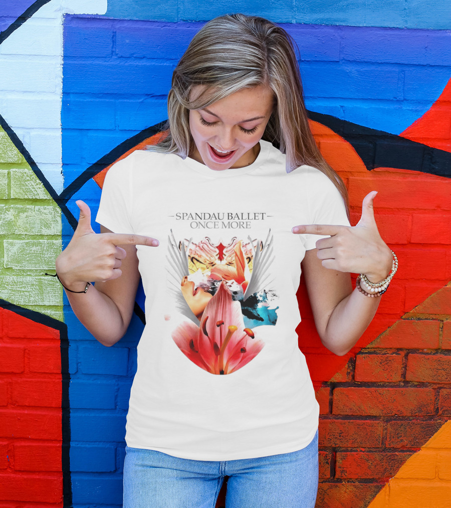 Spandau Ballet Once More Floral Abstract Wings T-Shirt