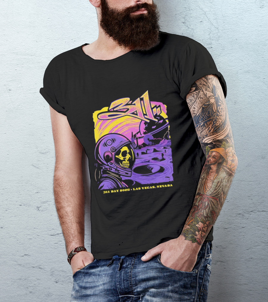311 Astronaut Skull Event Las Vegas Nevada 2026 T-Shirt
