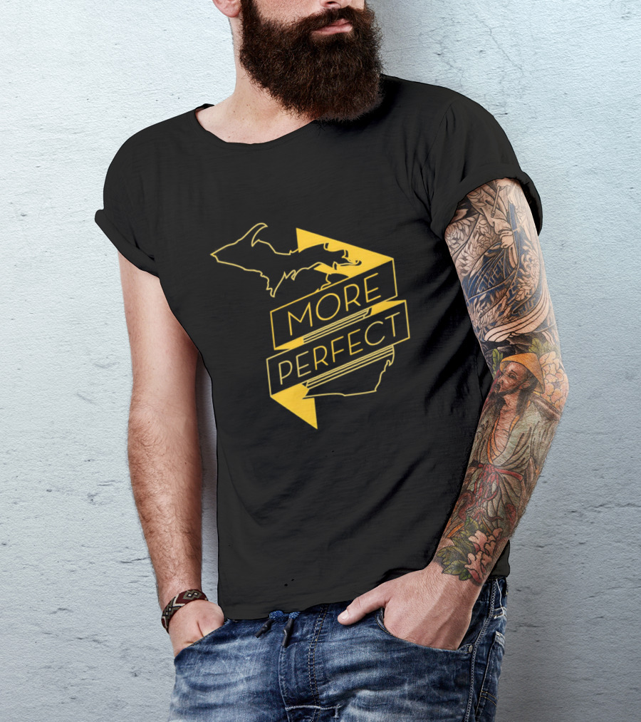 Perfect Michigan Map Icon Design With More Perfect T-Shirt