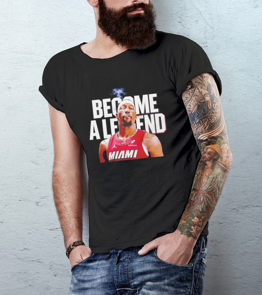 Bam Adebayo Miami Heat Become A Legend Smoking Cigar T-Shirt