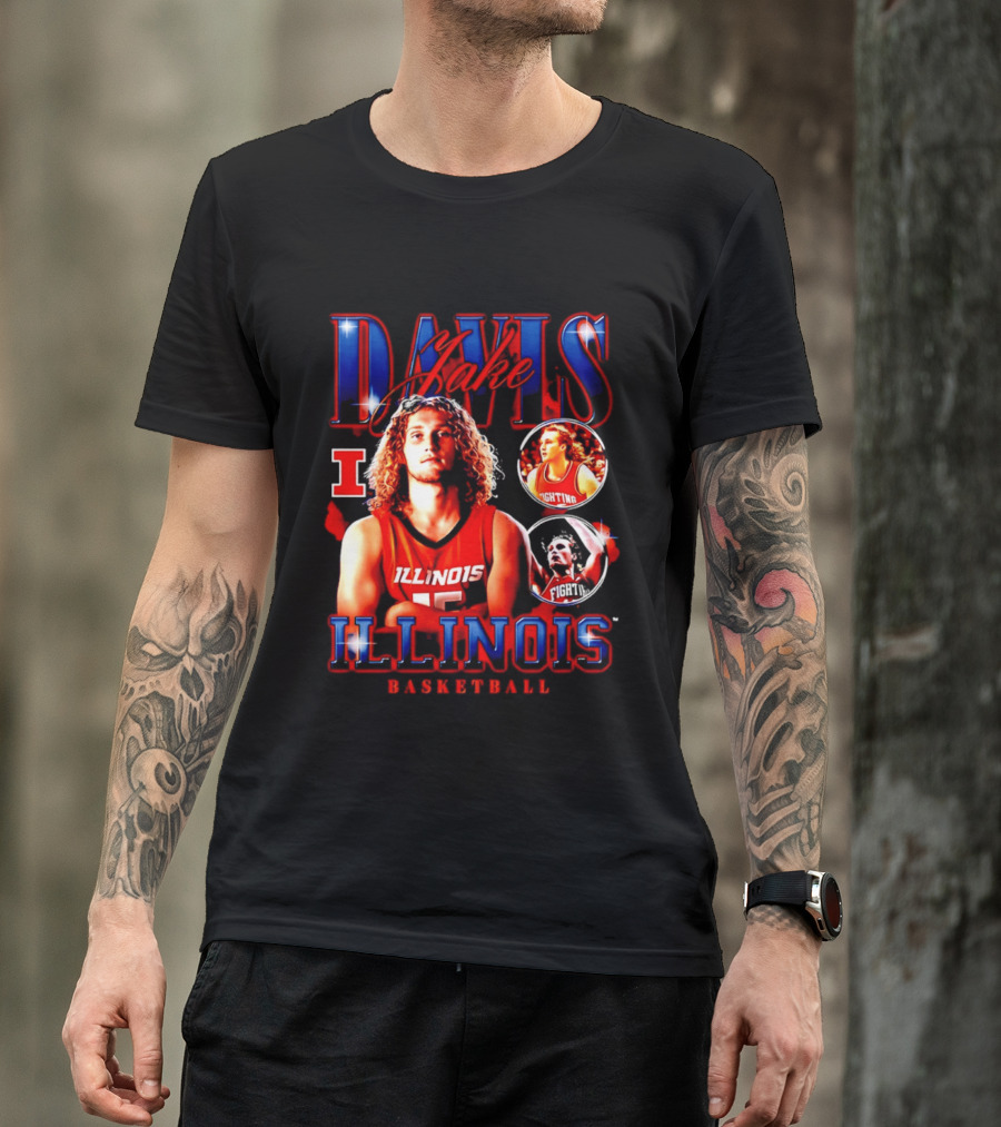 Illinois Basketball Jake Davis Fighting Illini T-Shirt